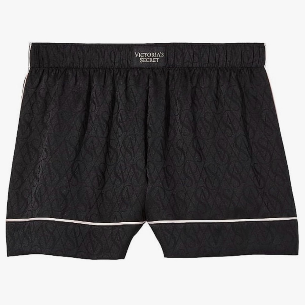 Victoria's Secret Black Pajama Shorts with Elastic Waistband